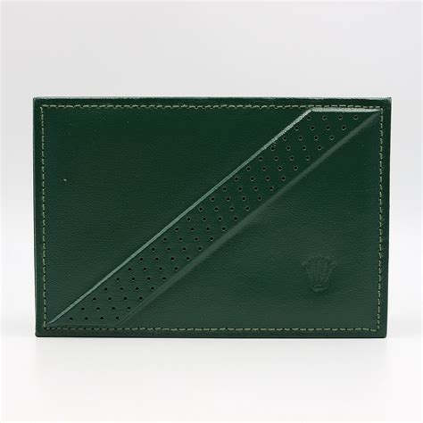 green rolex wallet|Rolex card holder wallet.